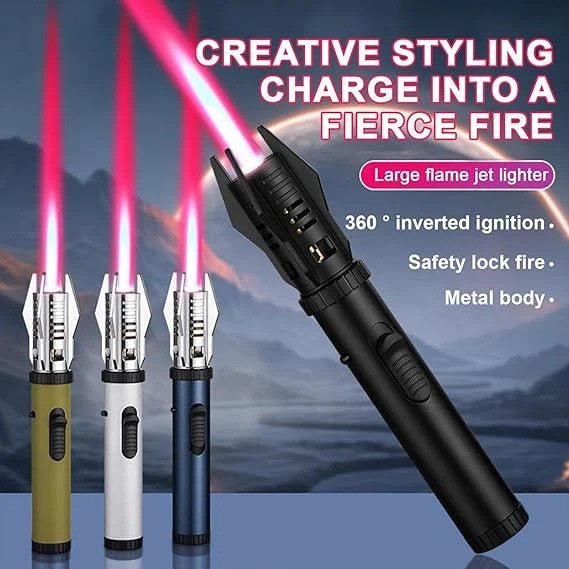 360° Windproof Lightsaber Torch Flame Lighter - sklepe.com - 