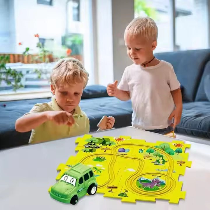 kids puzzle racecar track set - sklepe.com - 